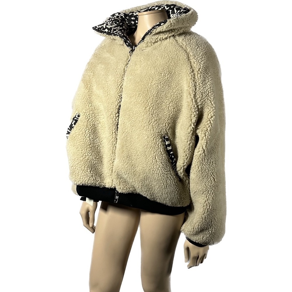 NWT ba&sh Roy Short reversible Teddy Coat